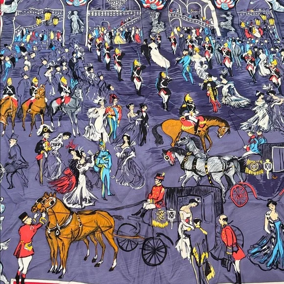 Rare Hermès 
Designer: "Soiree De Gala" Jean-Louis Clerc
Rare 1980 edition - Picture 10 of 10